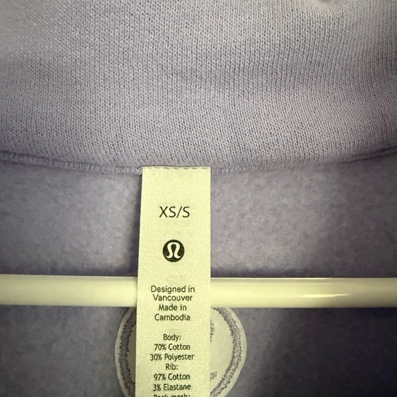 Lululemon women’s lavender scuba oversized funnel neck half zip - Picture 2 of 4